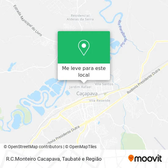 R.C.Monteiro Cacapava mapa