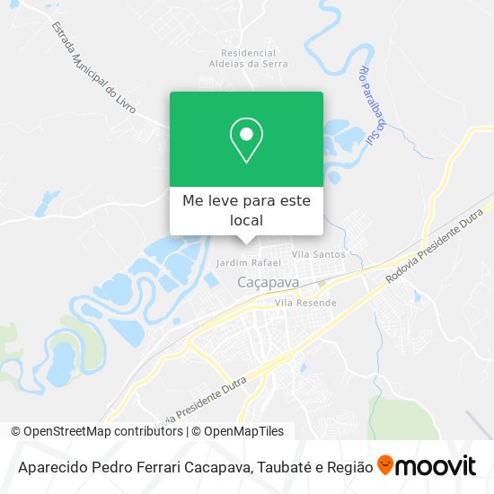 Aparecido Pedro Ferrari Cacapava mapa
