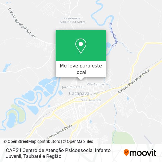 CAPS I Centro de Atenção Psicossocial Infanto Juvenil mapa