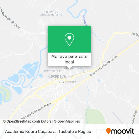 Academia Kobra Caçapava mapa