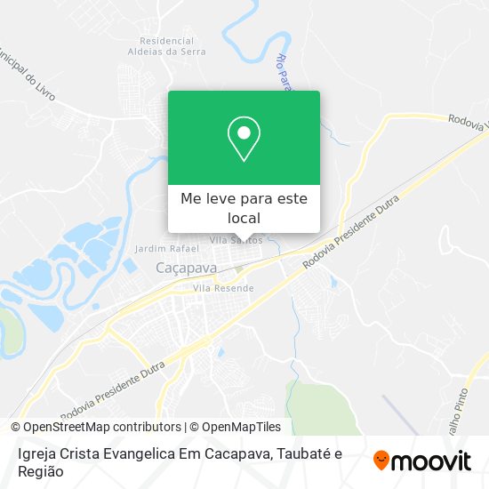 Igreja Crista Evangelica Em Cacapava mapa