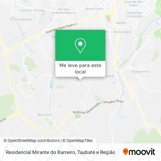 Residencial Mirante do Barreiro mapa