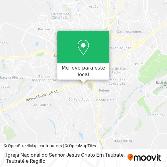 Igreja Nacional do Senhor Jesus Cristo Em Taubate mapa
