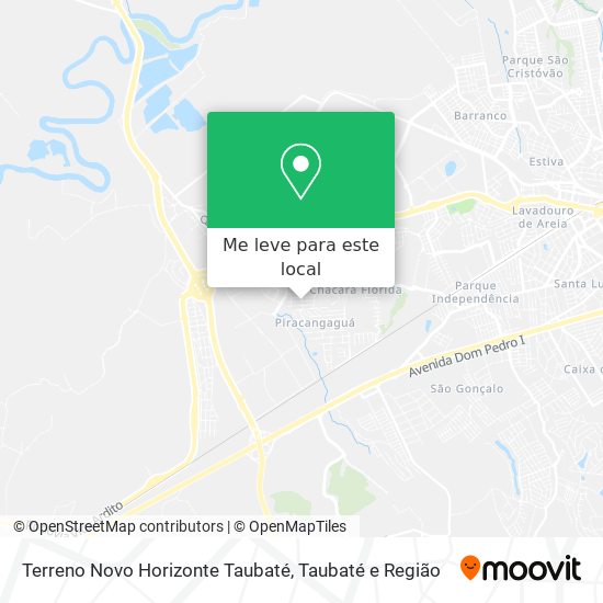 Terreno Novo Horizonte Taubaté mapa