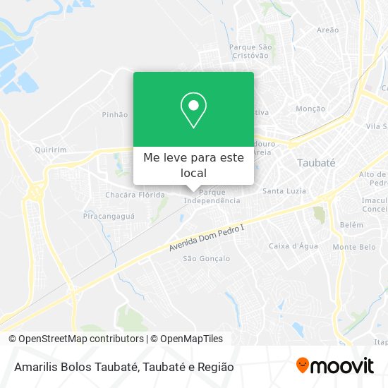 Amarilis Bolos Taubaté mapa