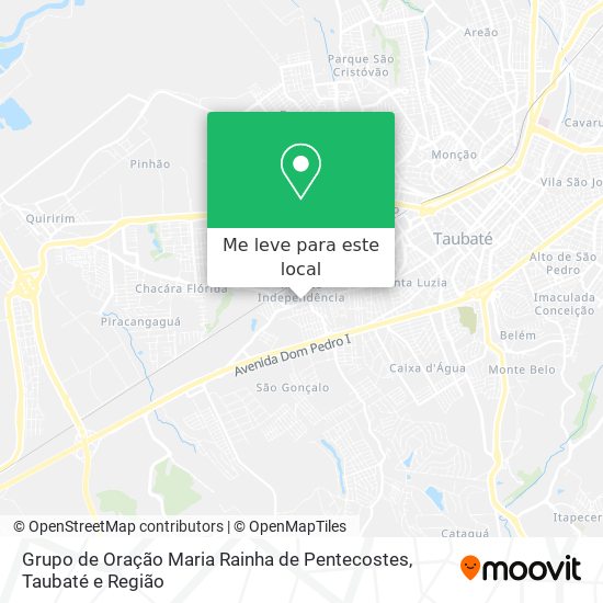 Grupo de Oração Maria Rainha de Pentecostes mapa