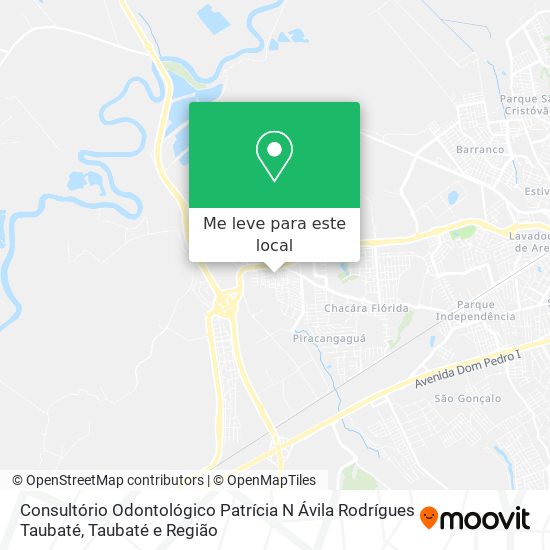 Consultório Odontológico Patrícia N Ávila Rodrígues Taubaté mapa