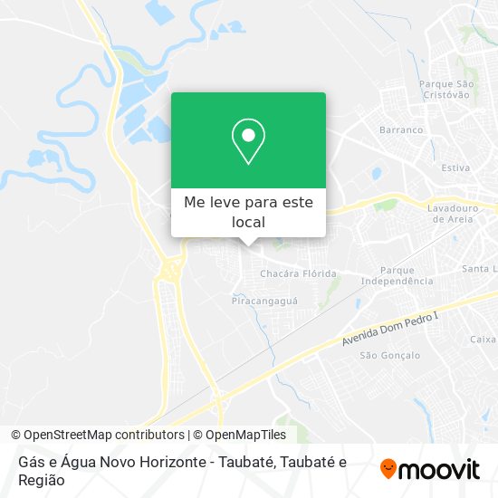 Gás e Água Novo Horizonte - Taubaté mapa