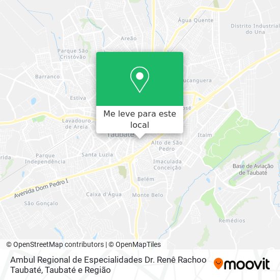 Ambul Regional de Especialidades Dr. Renê Rachoo Taubaté mapa