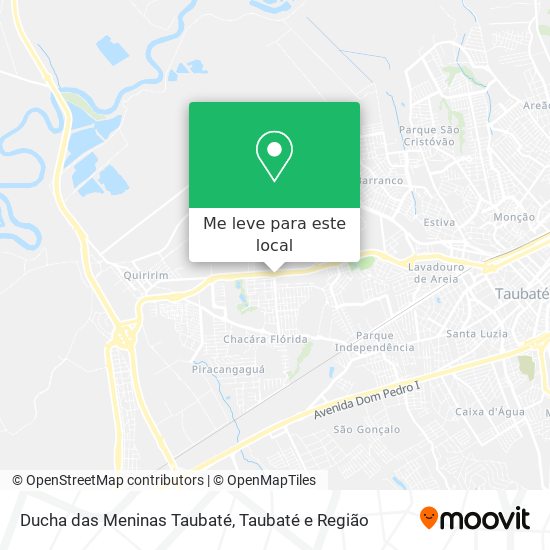 Ducha das Meninas Taubaté mapa