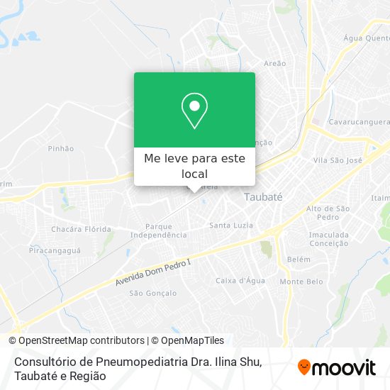Consultório de Pneumopediatria Dra. Ilina Shu mapa