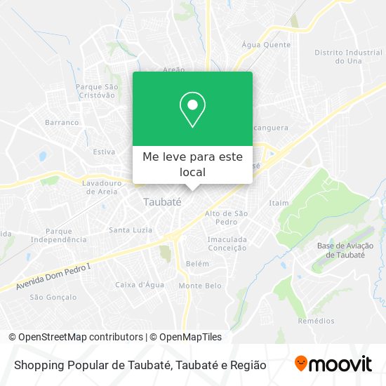 Shopping Popular de Taubaté mapa