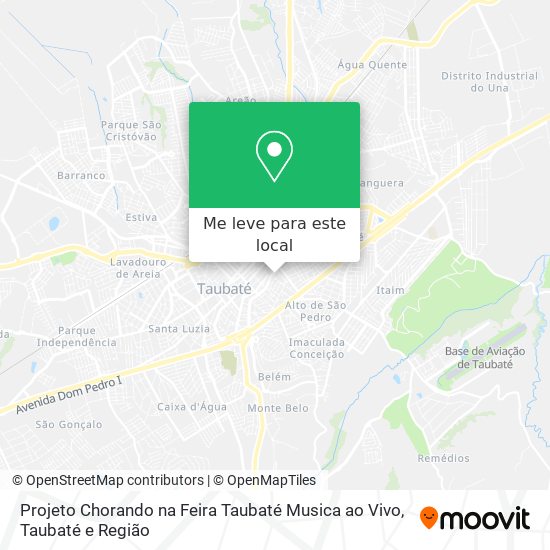 Projeto Chorando na Feira Taubaté Musica ao Vivo mapa