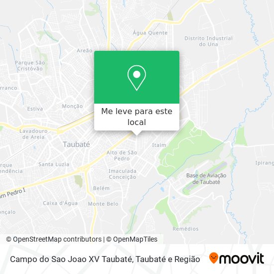 Campo do Sao Joao XV Taubaté mapa