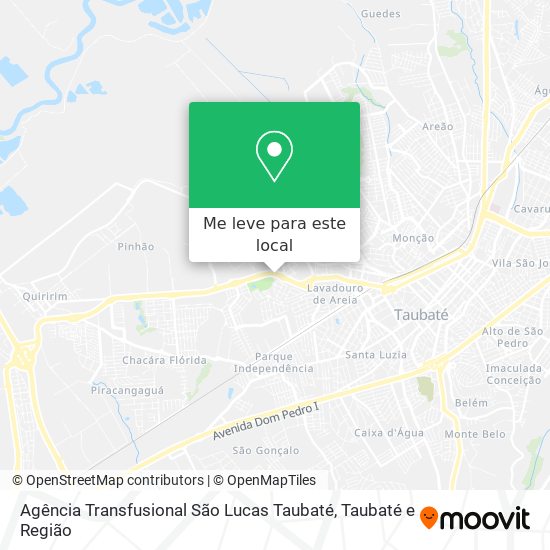 Agência Transfusional São Lucas Taubaté mapa