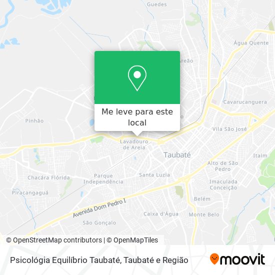 Psicológia Equilíbrio Taubaté mapa