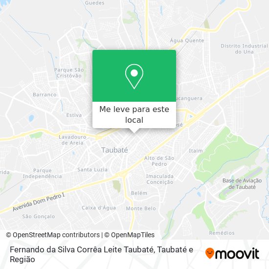 Fernando da Silva Corrêa Leite Taubaté mapa