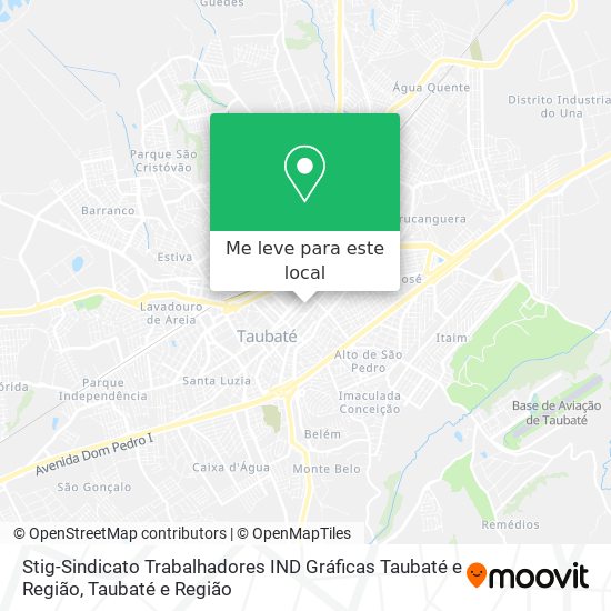 Stig-Sindicato Trabalhadores IND Gráficas Taubaté e Região mapa