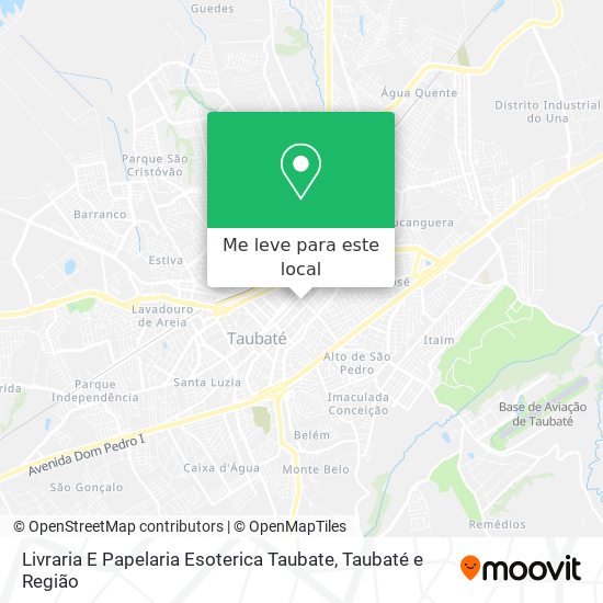 Livraria E Papelaria Esoterica Taubate mapa