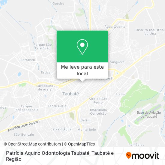 Patrícia Aquino Odontologia Taubaté mapa