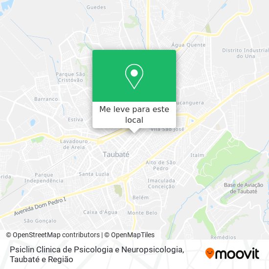 Como chegar até Psiclin Clinica de Psicologia e Neuropsicologia em Taubaté  de Ônibus?