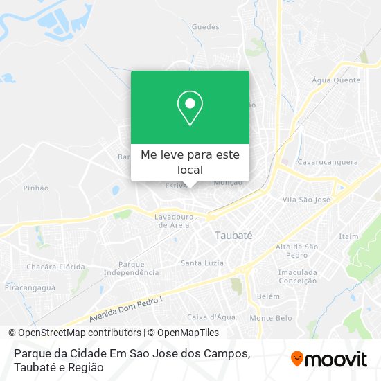 Parque da Cidade Em Sao Jose dos Campos mapa