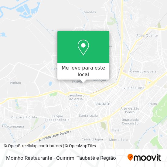 Moinho Restaurante - Quiririm mapa