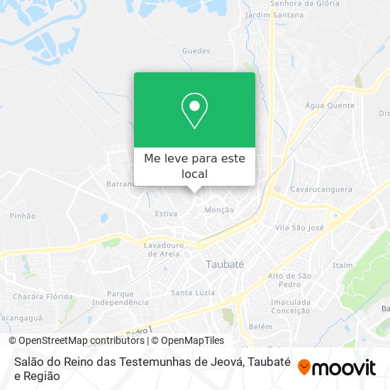 Salão do Reino das Testemunhas de Jeová mapa