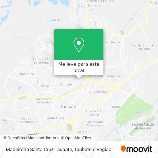 Madeireira Santa Cruz Taubate mapa