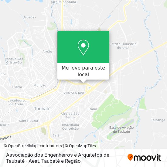 Associação dos Engenheiros e Arquitetos de Taubaté - Aeat mapa