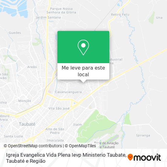 Igreja Evangelica Vida Plena Ievp Ministerio Taubate mapa