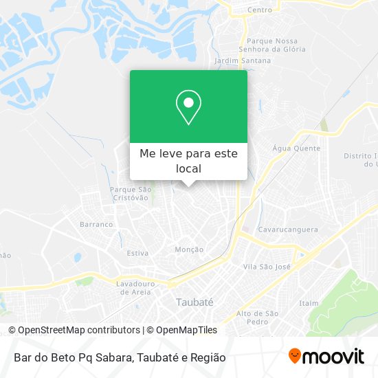 Bar do Beto Pq Sabara mapa