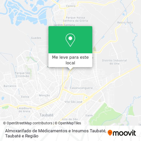 Almoxarifado de Médicamentos e Insumos Taubaté mapa