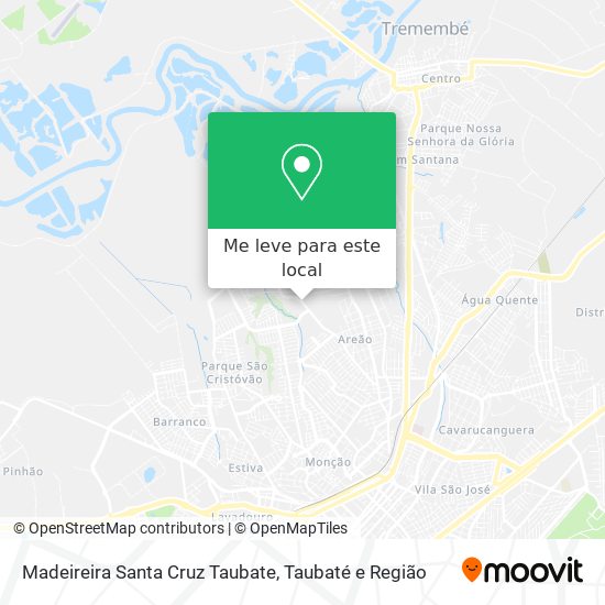 Madeireira Santa Cruz Taubate mapa