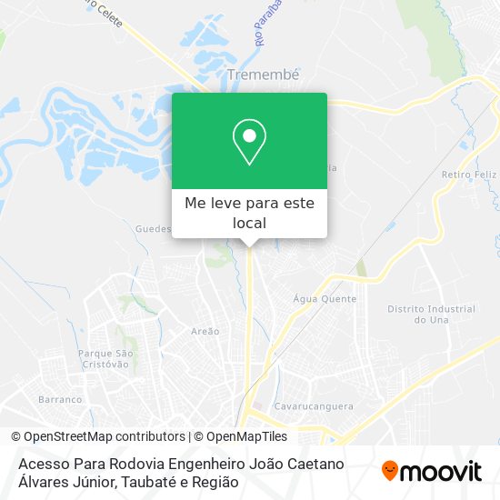 Acesso Para Rodovia Engenheiro João Caetano Álvares Júnior mapa
