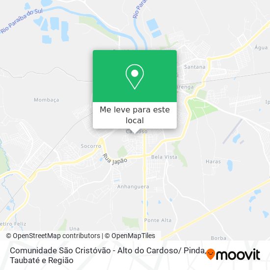 Comunidade São Cristóvão - Alto do Cardoso/ Pinda mapa