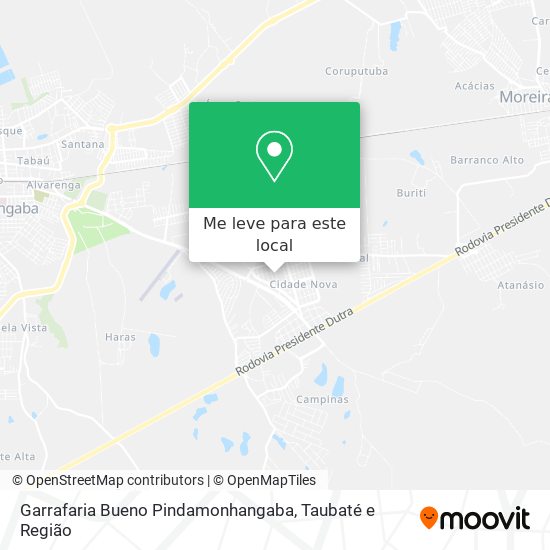 Garrafaria Bueno Pindamonhangaba mapa