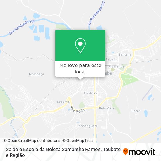Salão e Escola da Beleza Samantha Ramos mapa