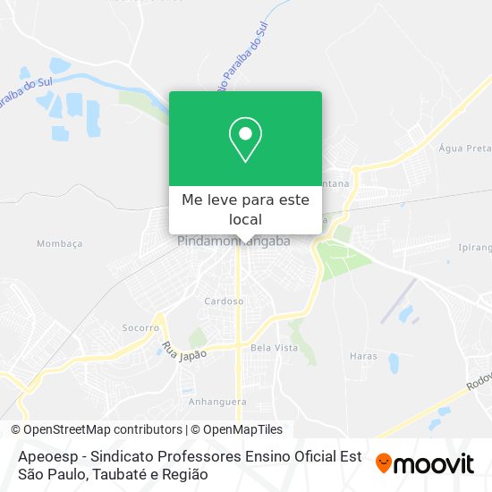 Apeoesp - Sindicato Professores Ensino Oficial Est São Paulo mapa