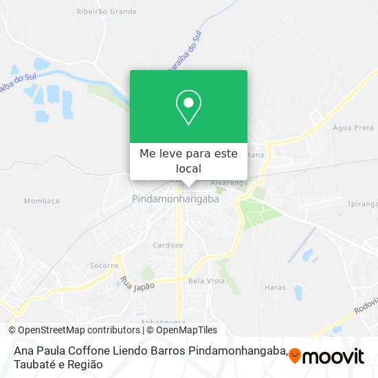 Ana Paula Coffone Liendo Barros Pindamonhangaba mapa