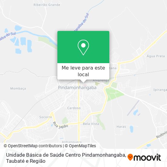 Unidade Básica de Saúde Centro Pindamonhangaba mapa