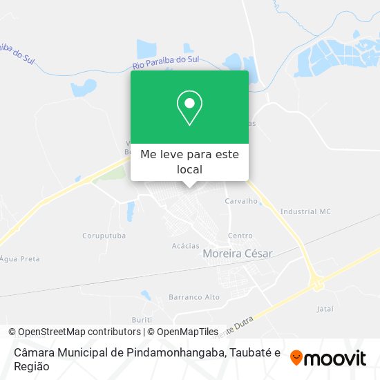 Câmara Municipal de Pindamonhangaba mapa