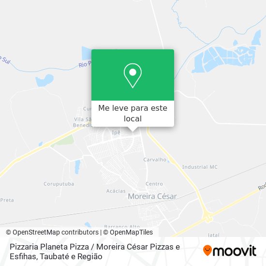 Pizzaria Planeta Pizza / Moreira César Pizzas e Esfihas mapa