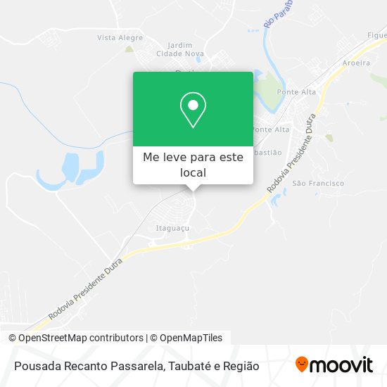 Pousada Recanto Passarela mapa