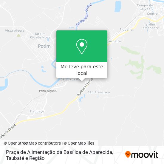 Praça de Alimentação da Basílica de Aparecida mapa