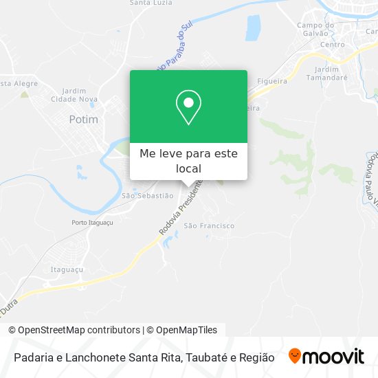 Padaria e Lanchonete Santa Rita mapa