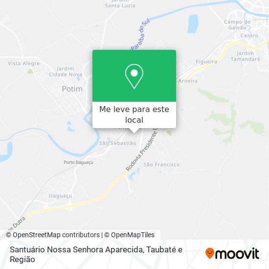Santuário Nossa Senhora Aparecida mapa