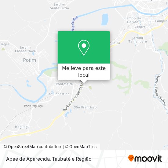 Apae de Aparecida mapa