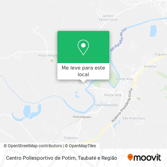 Centro Poliesportivo de Potim mapa