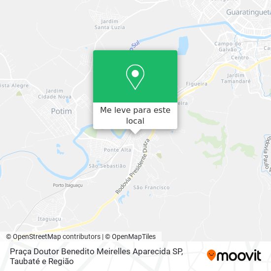 Praça Doutor Benedito Meirelles Aparecida SP mapa